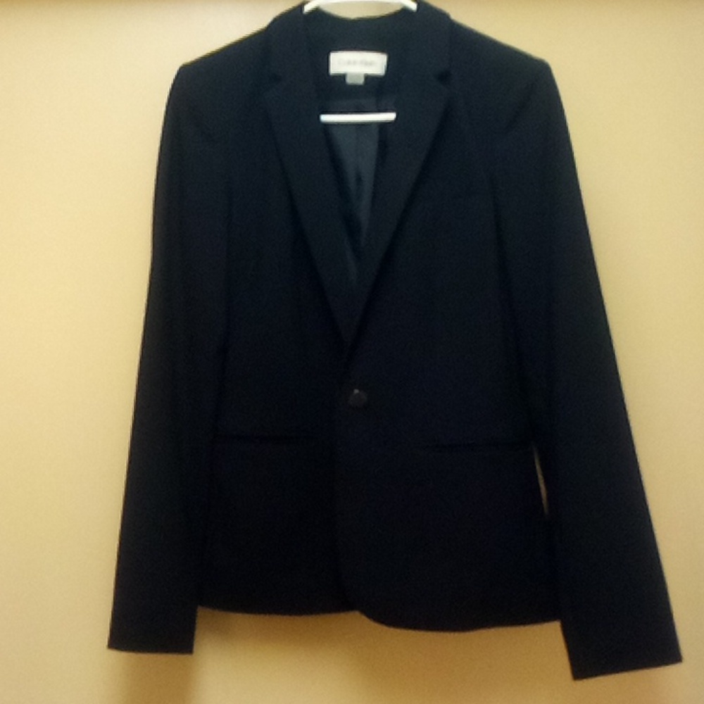 Calvin Klein Women's Dark Navy Blue Blazer Jacket | Size 0